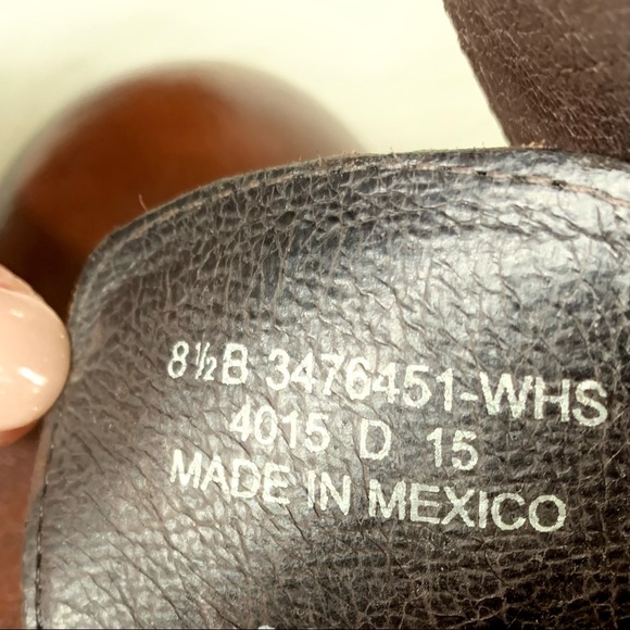 SOLD-Frye Leather Womens Buckled Oxford Flats, Menswear-Inspired Cognac Loafer - Picture 13 of 13